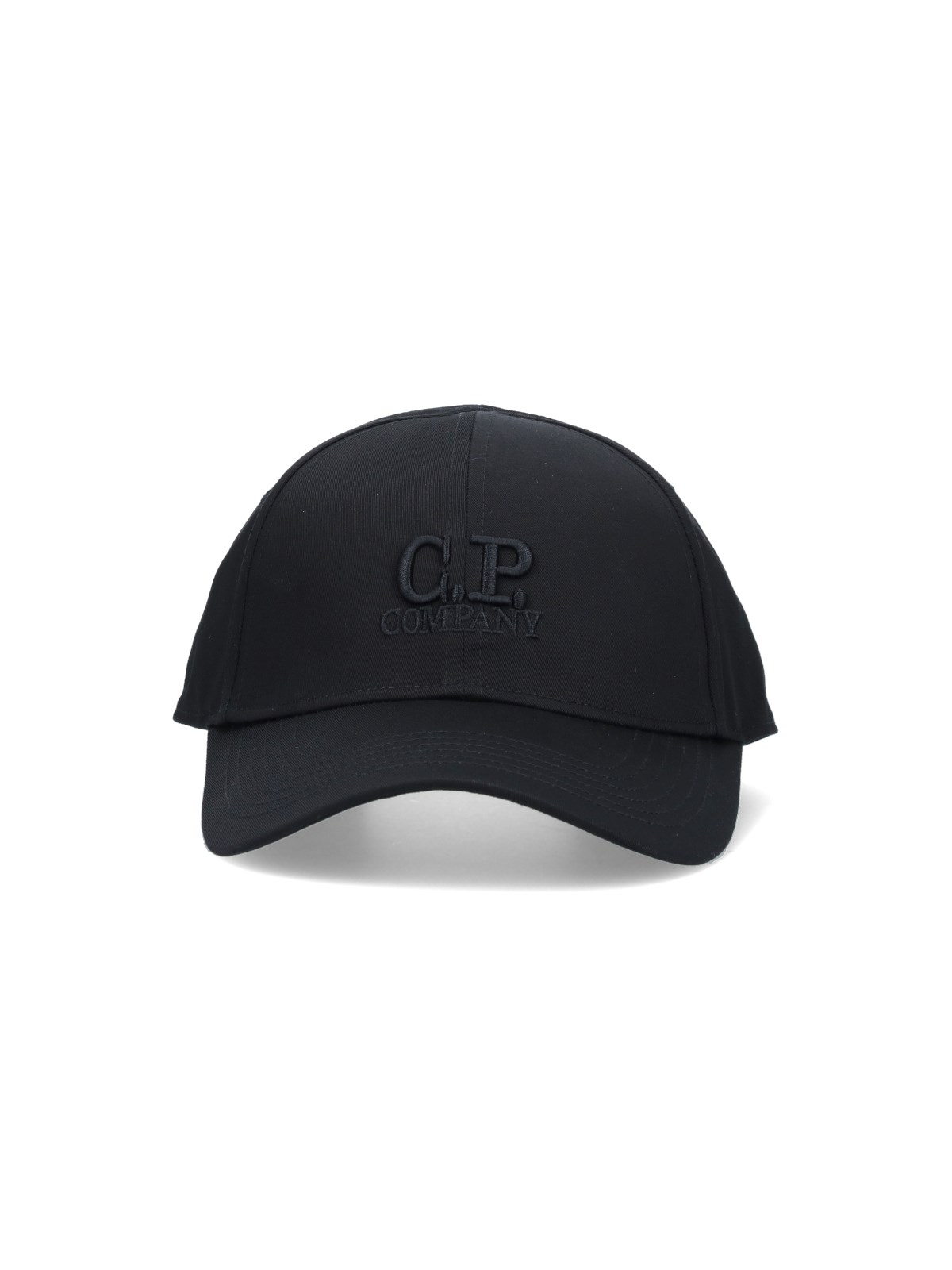 C.p. Company Logo Baseball Cap In Black  