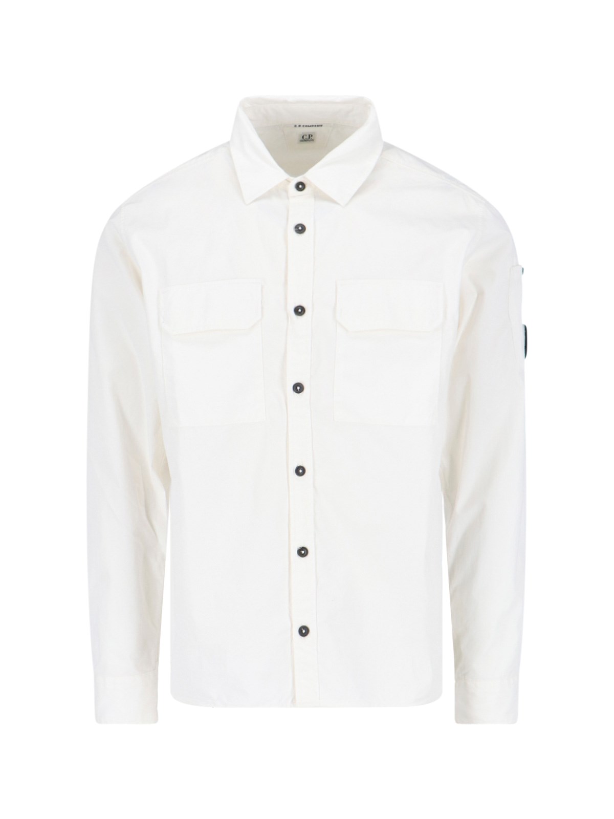 Shop C.p. Company "lens" Detail Shirt In White
