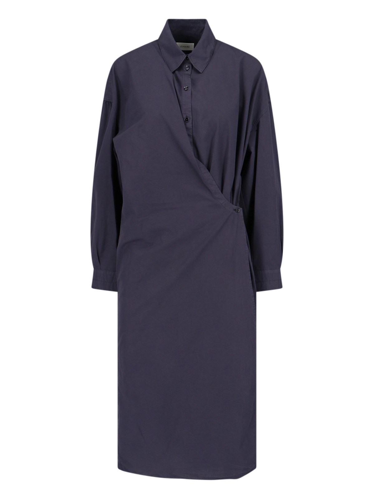 Shop Lemaire 'twisted' Shirt Dress In Blue