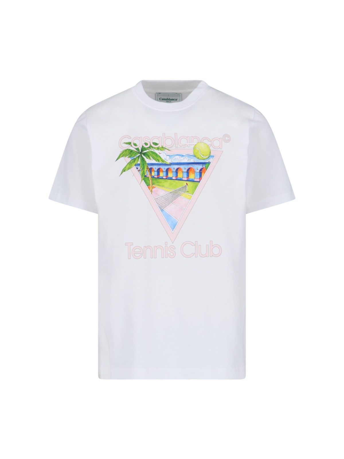 Shop Casablanca 'tennis Club' T-shirt In White