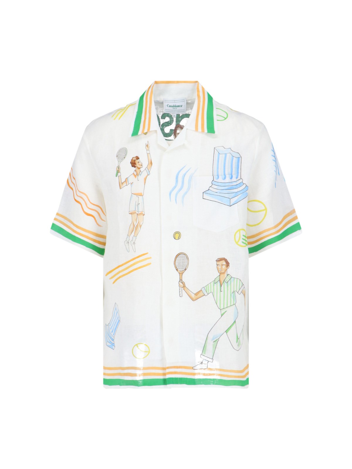 Shop Casablanca 'tennis Play Icon' Shirt In White