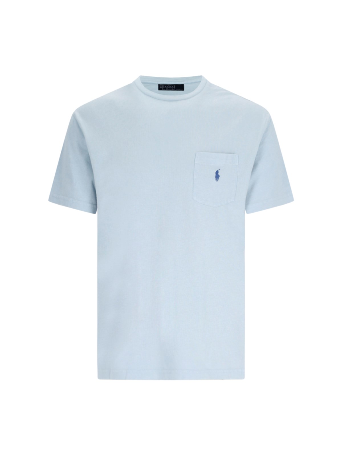 Shop Polo Ralph Lauren Logo T-shirt In Light Blue