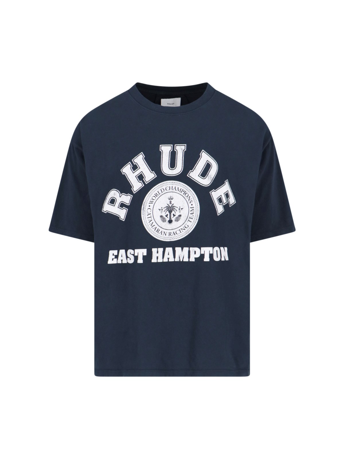Rhude Logo T-shirt In Blue