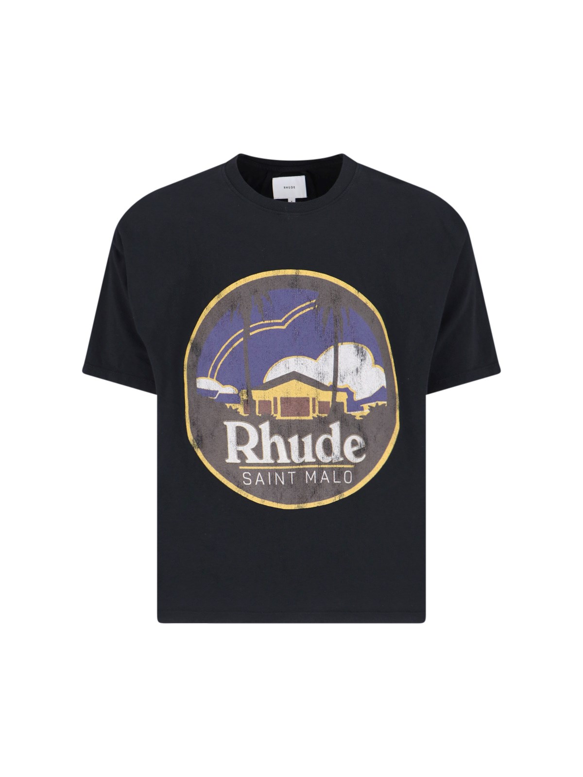 Shop Rhude 'saint Malo' T-shirt In Black  