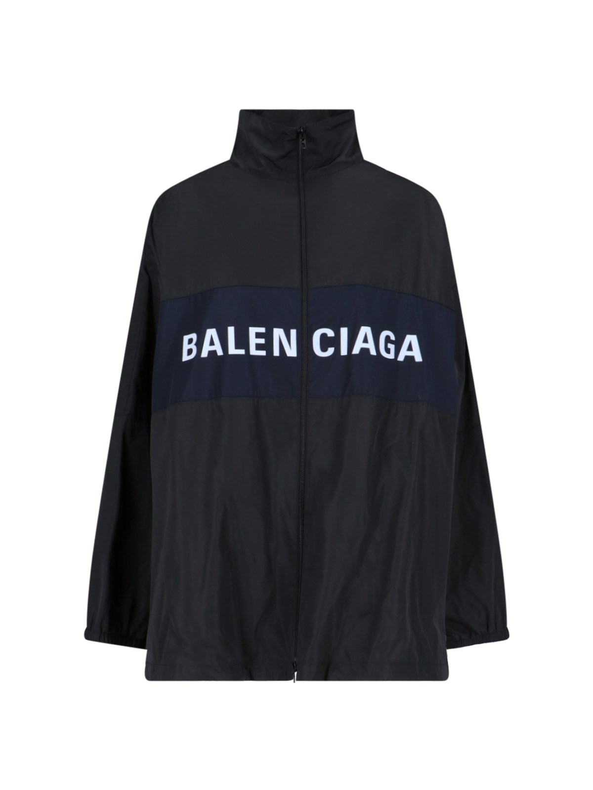 Shop Balenciaga Logo Zip Jacket In Black  