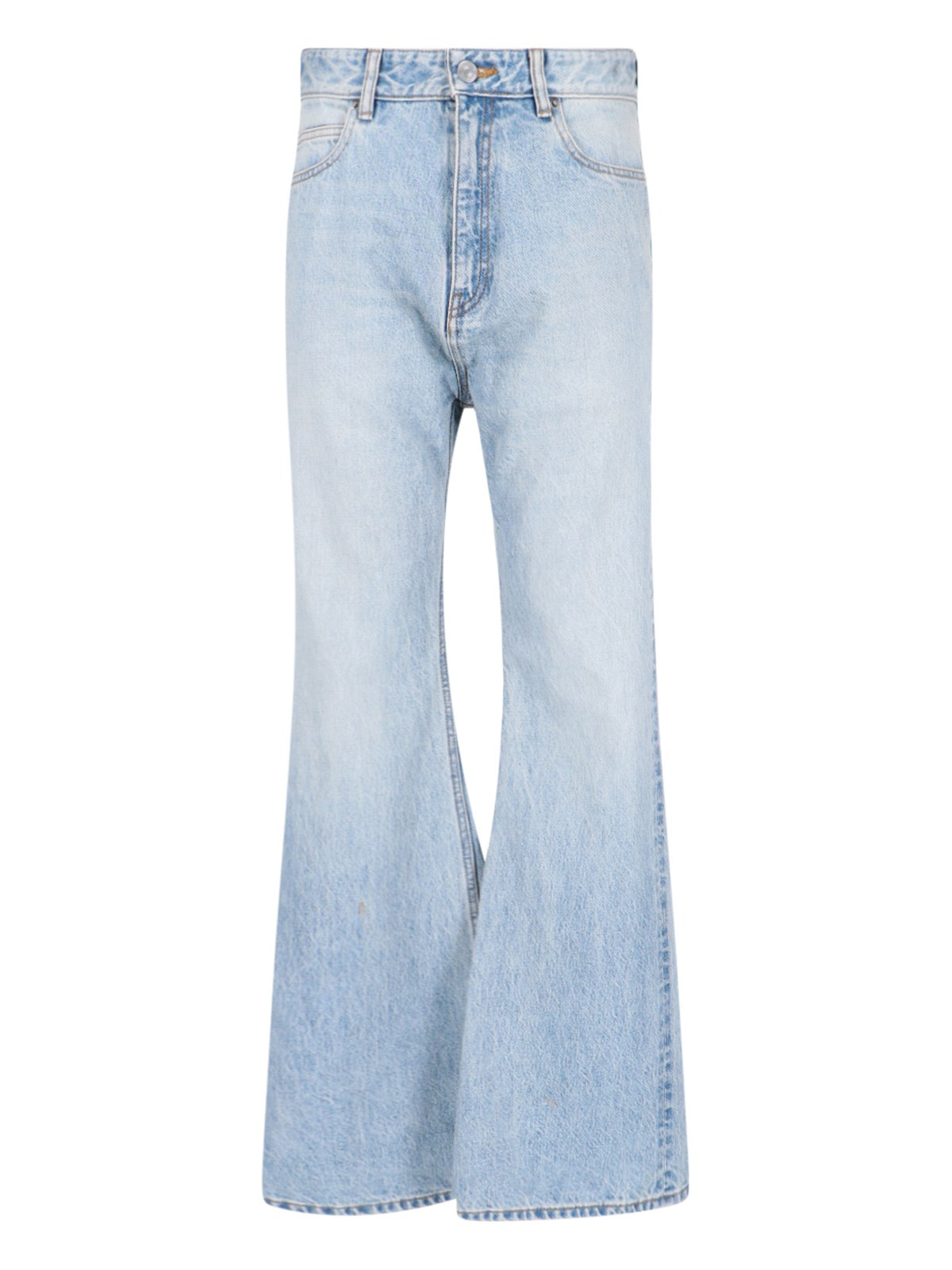 デニム・ジーパン Balenciaga Flared Jeans In Stretch Denim Blue Low-rise flared jeans | BALENCIAGA | NET-A-PORTER