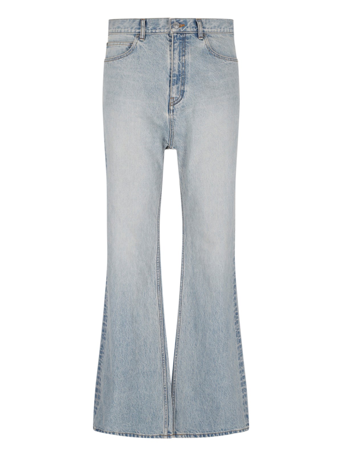 Shop Balenciaga Jeans Flare In Light Blue