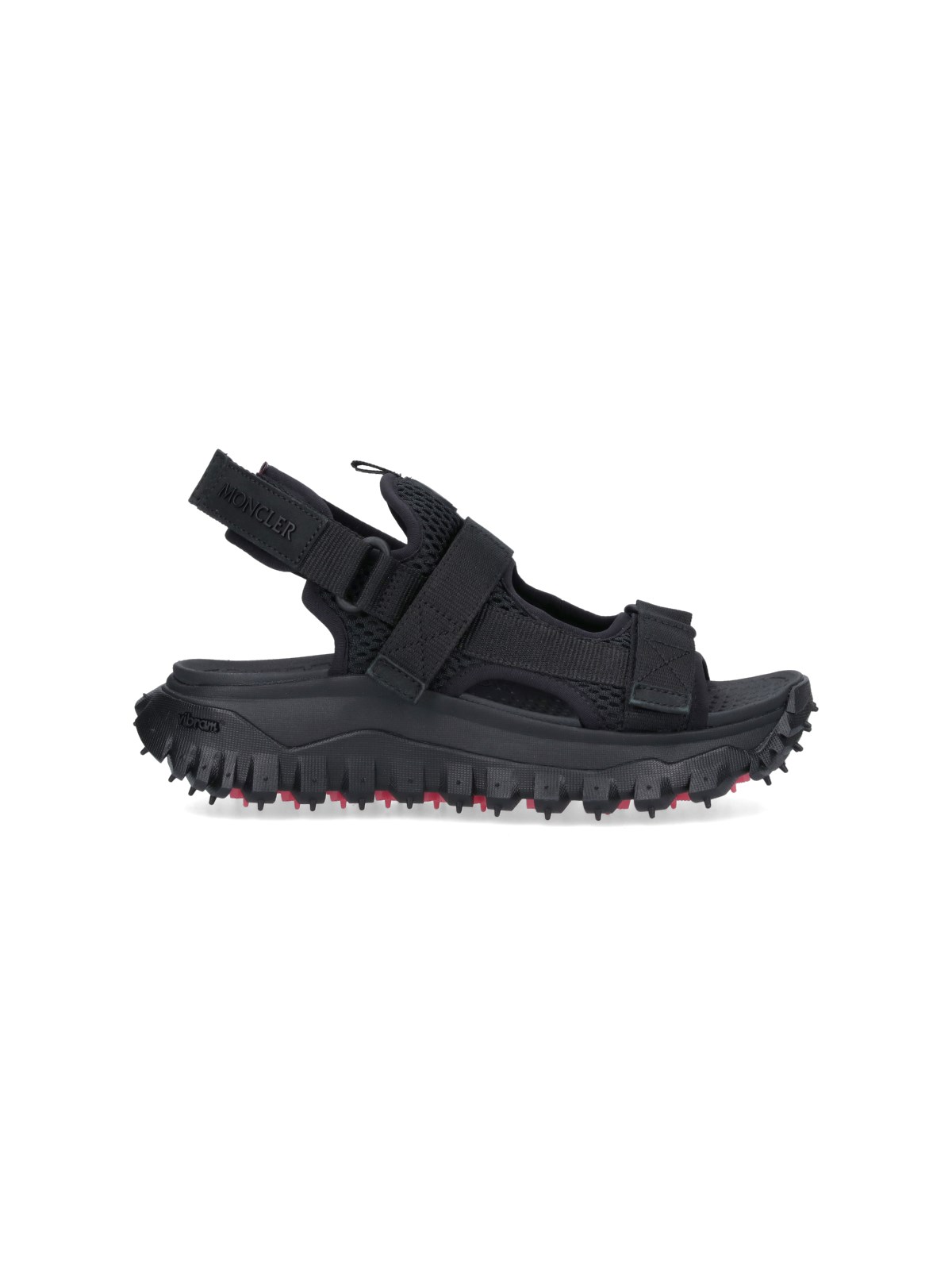 Shop Moncler 'trailgrip Vela' Sandals In Black  
