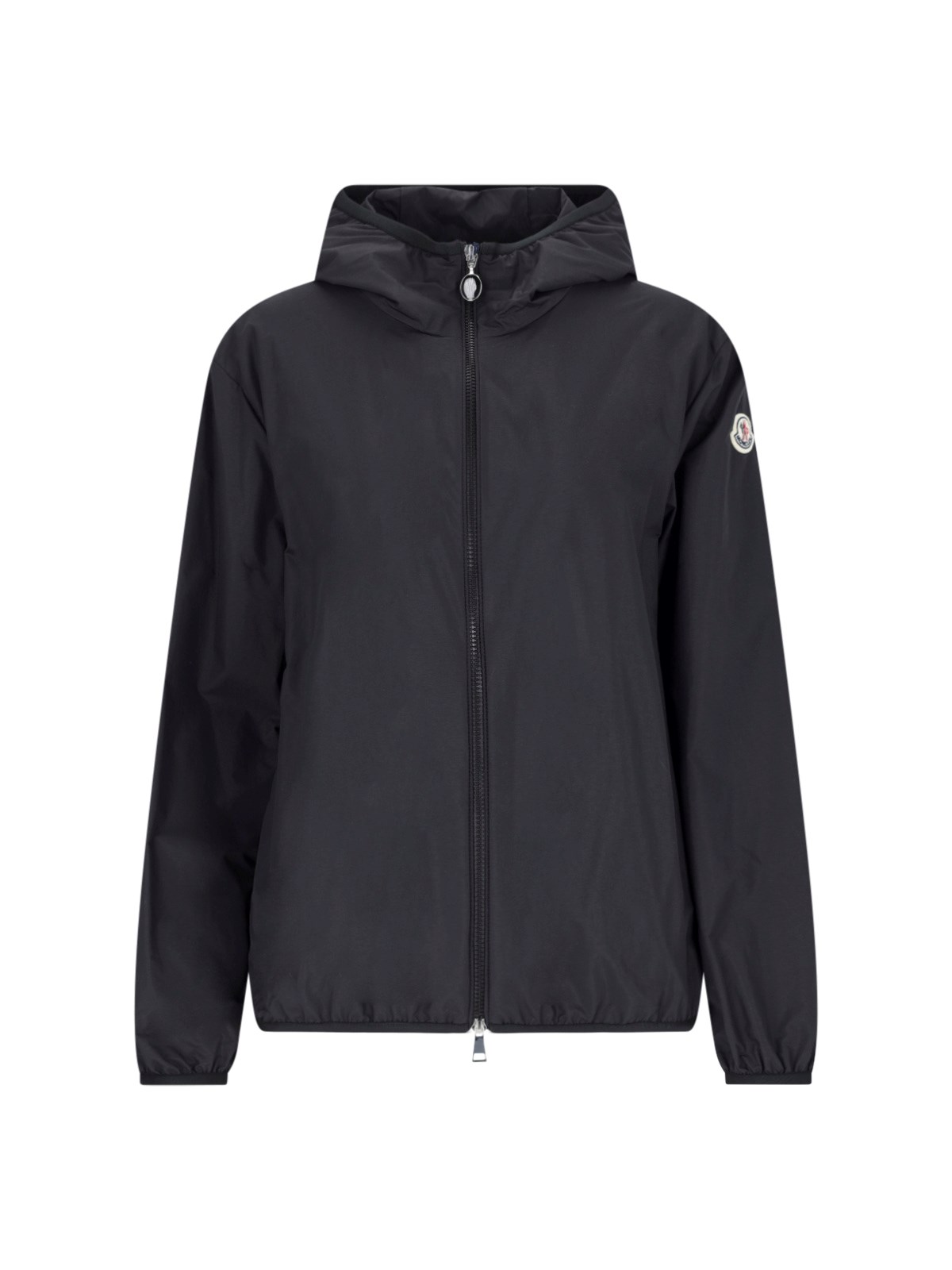 Moncler Logo Waterproof Jacket In Black  