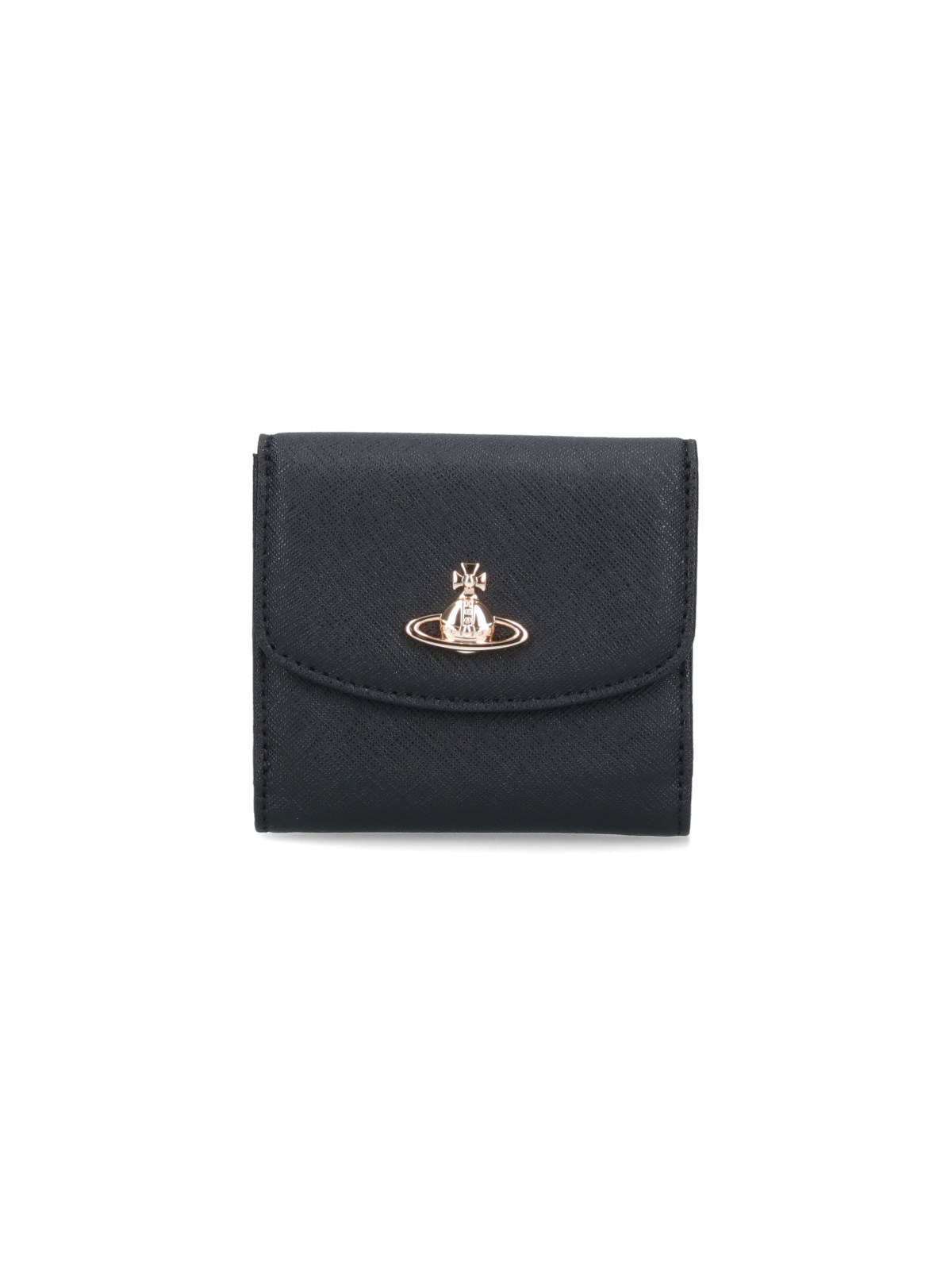 Vivienne Westwood Saffiano Small Wallet In Black