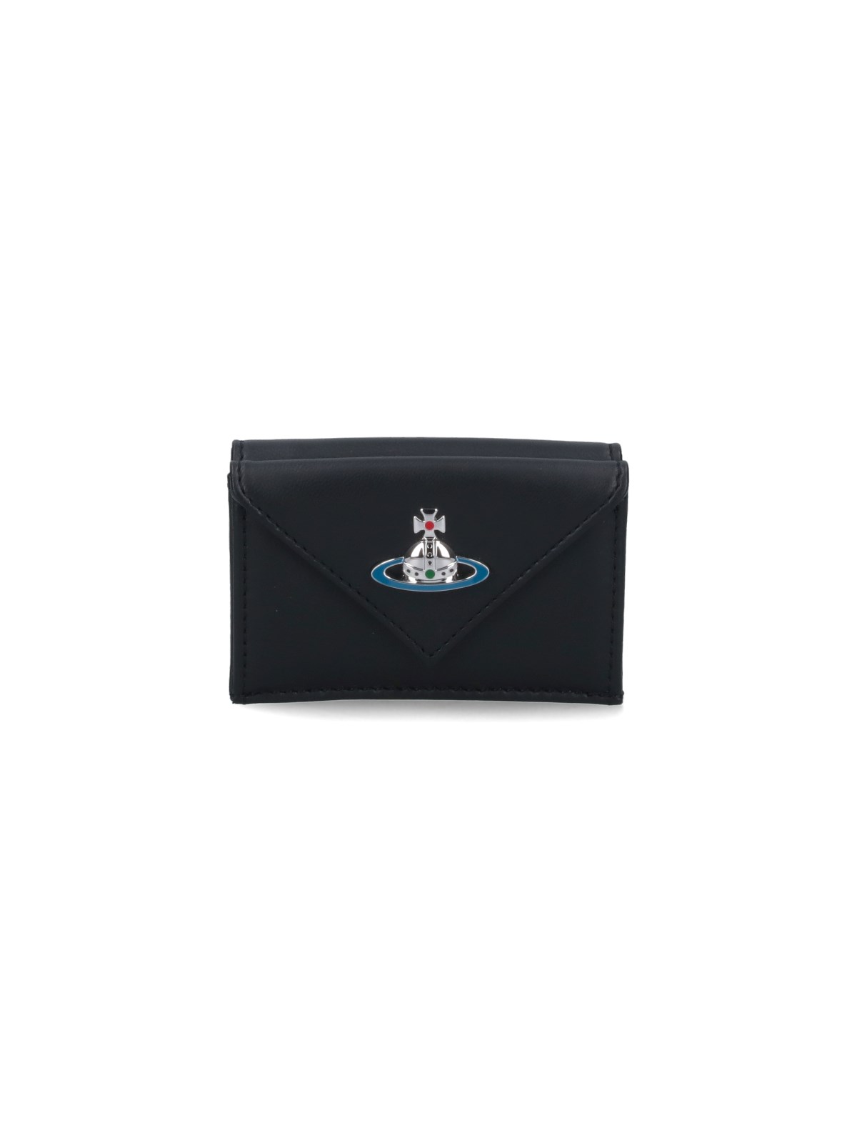 Shop Vivienne Westwood "orb" Logo Wallet In Black  