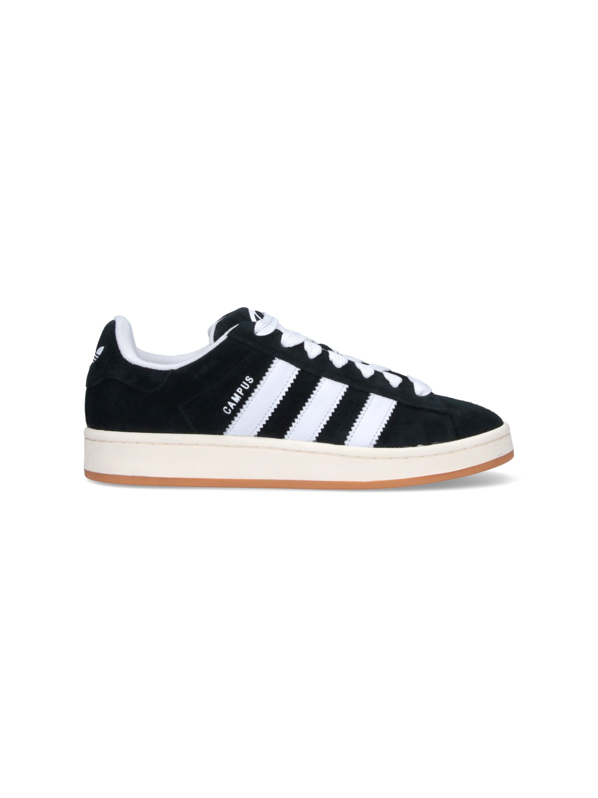 Adidas Originals Low-top Round Toe Sneaker With Flat Rubber Sole In Black  