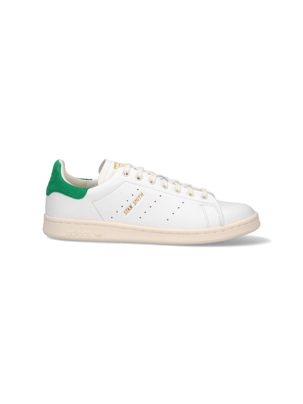 Adidas Originals Stan Smith Lux Sneakers In Cloud White/cream White/green