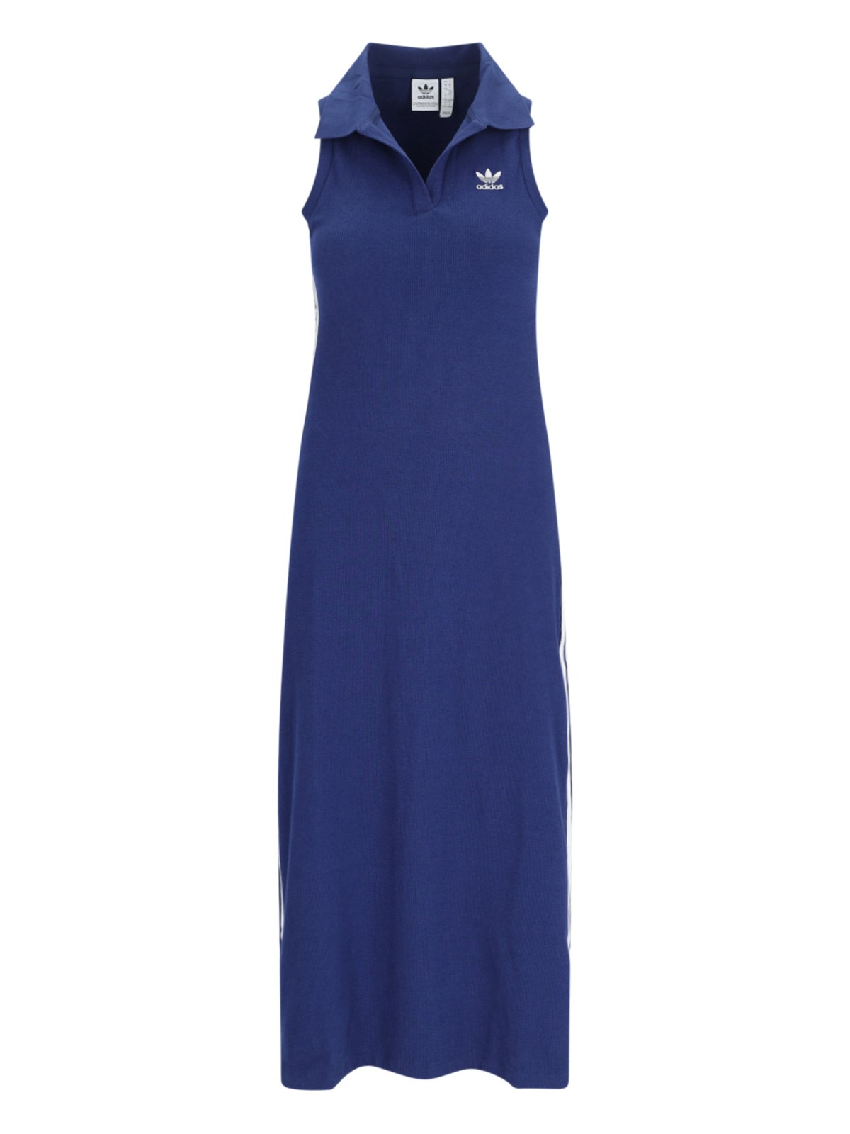 Shop Adidas Originals 'originals Rib' Maxi Dress In Blue