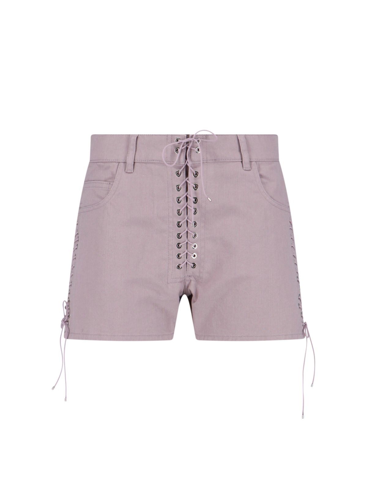 Shop Ludovic De Saint Sernin 'parme Double Lace Up' Shorts In Pink