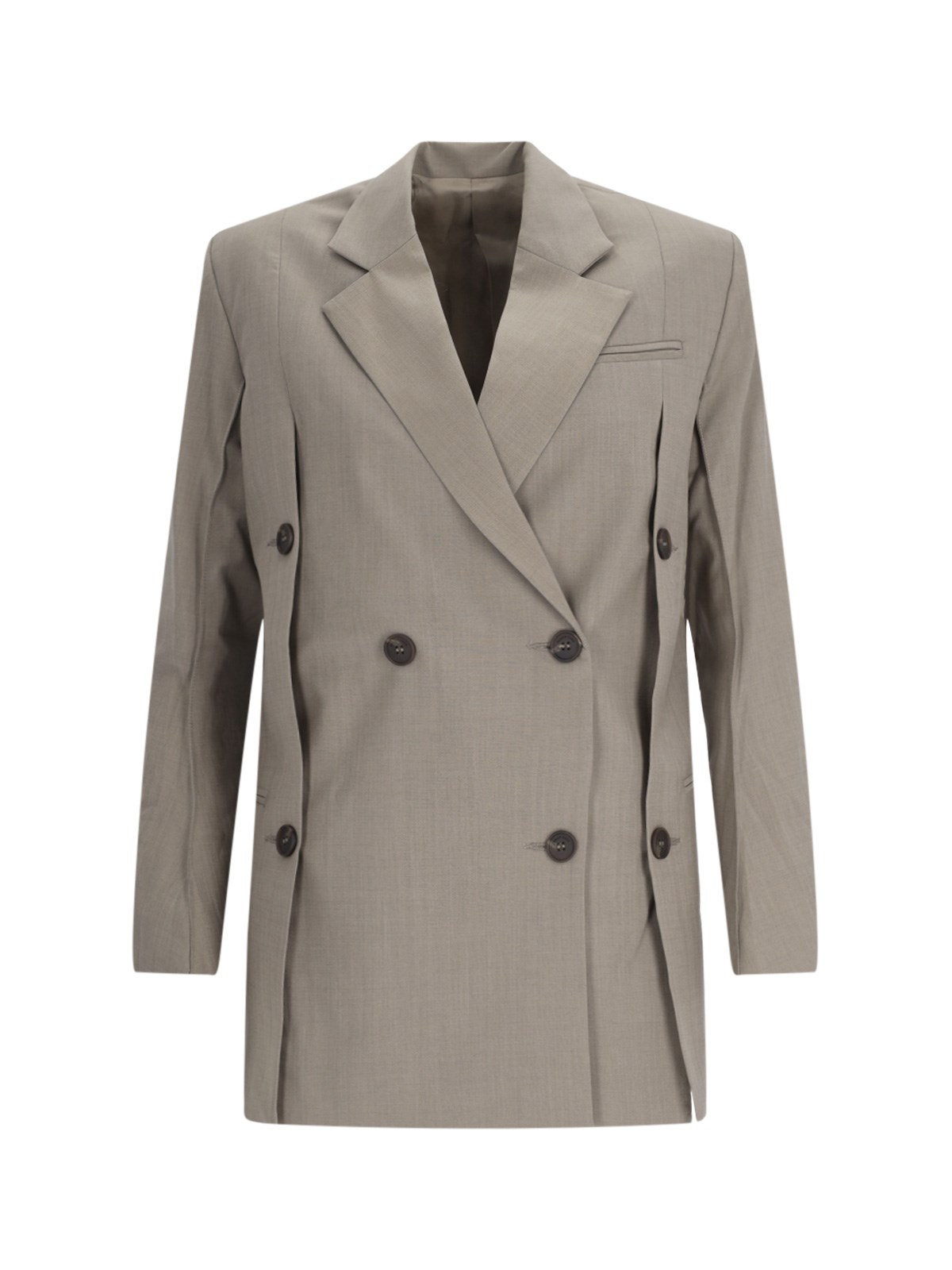 Eudon Choi 'beatrice' Double-breasted Blazer In Beige