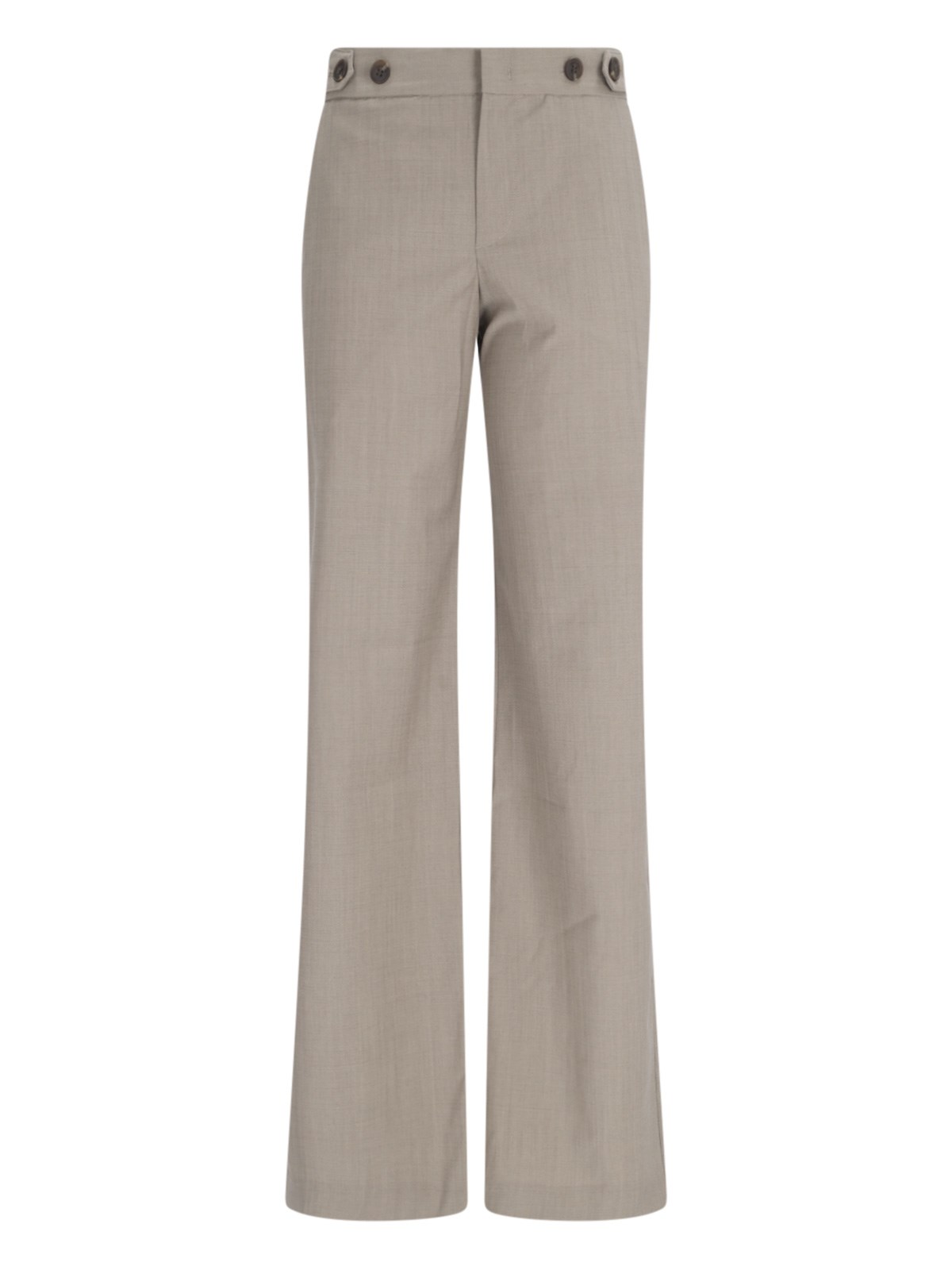 Shop Eudon Choi Straight Trousers In Beige