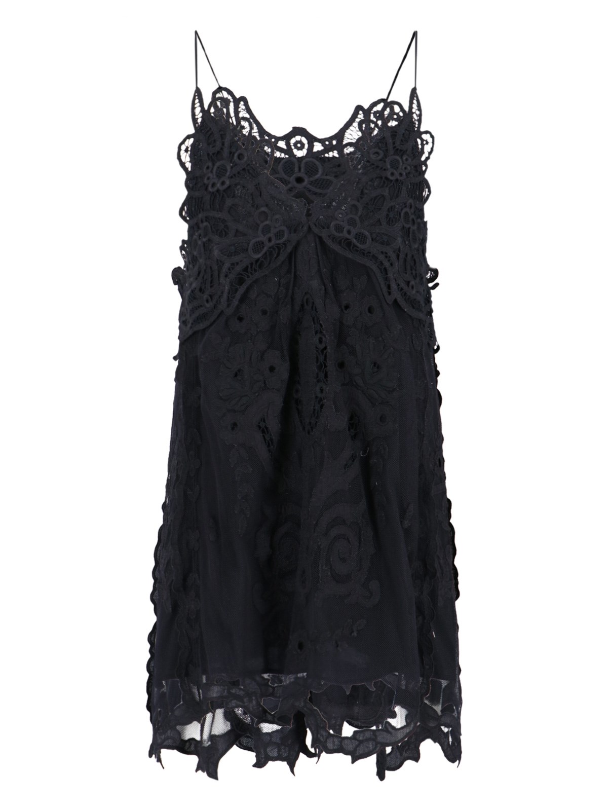 Shop Isabel Marant Lace Detail Tank Top In Black  