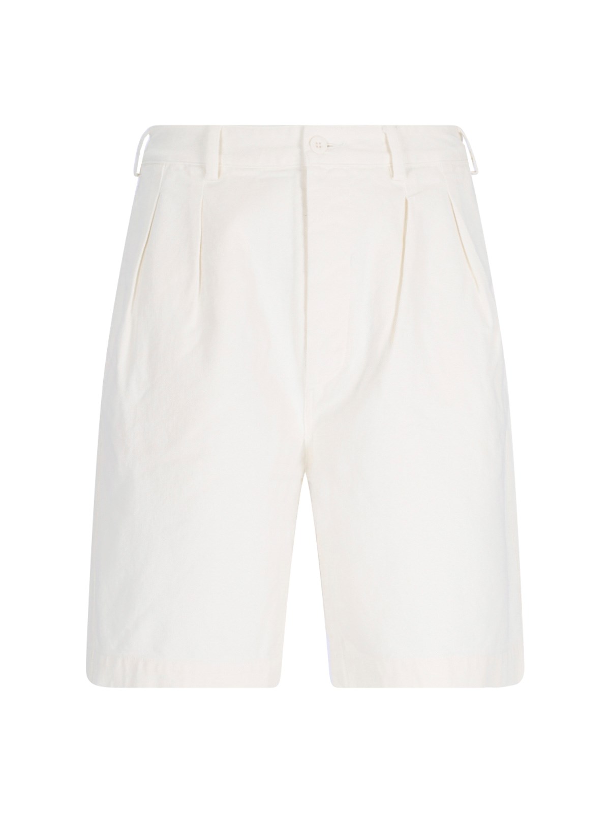 Shop Sunflower Basic Bermuda Shorts In White