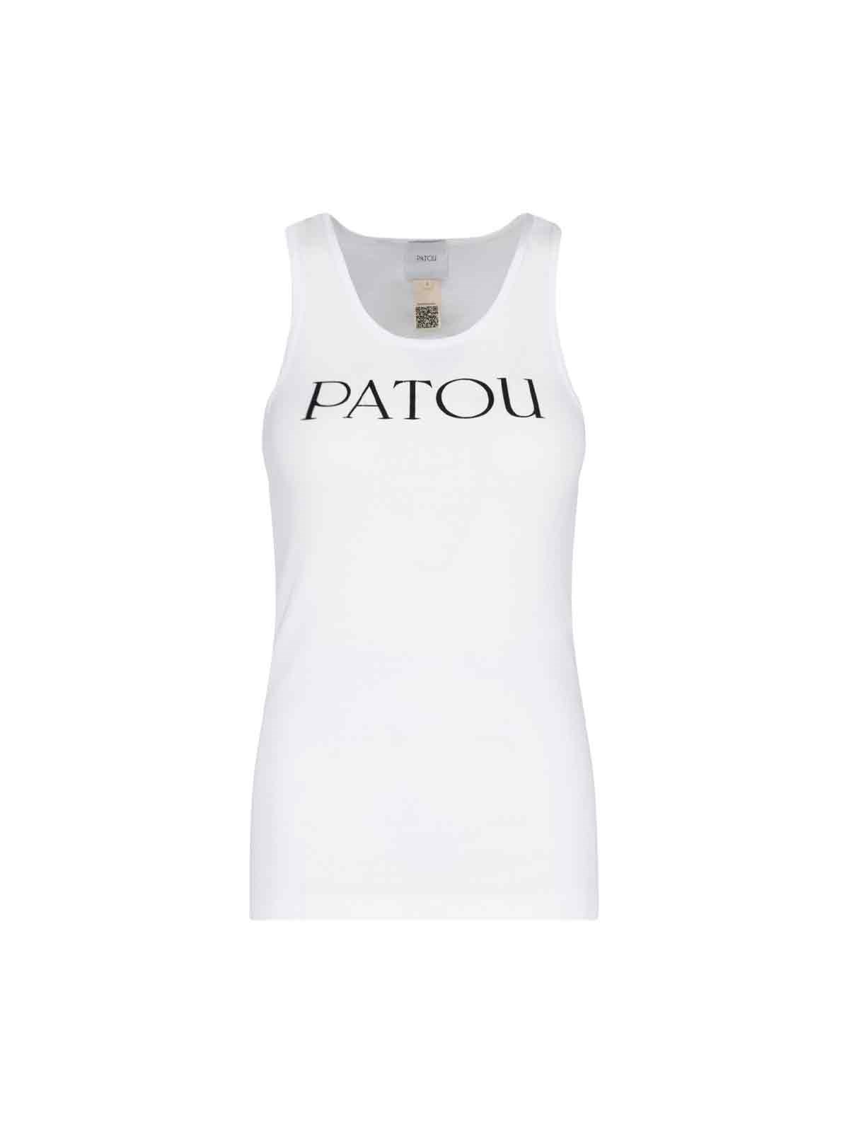 Shop Patou Logo Top In White