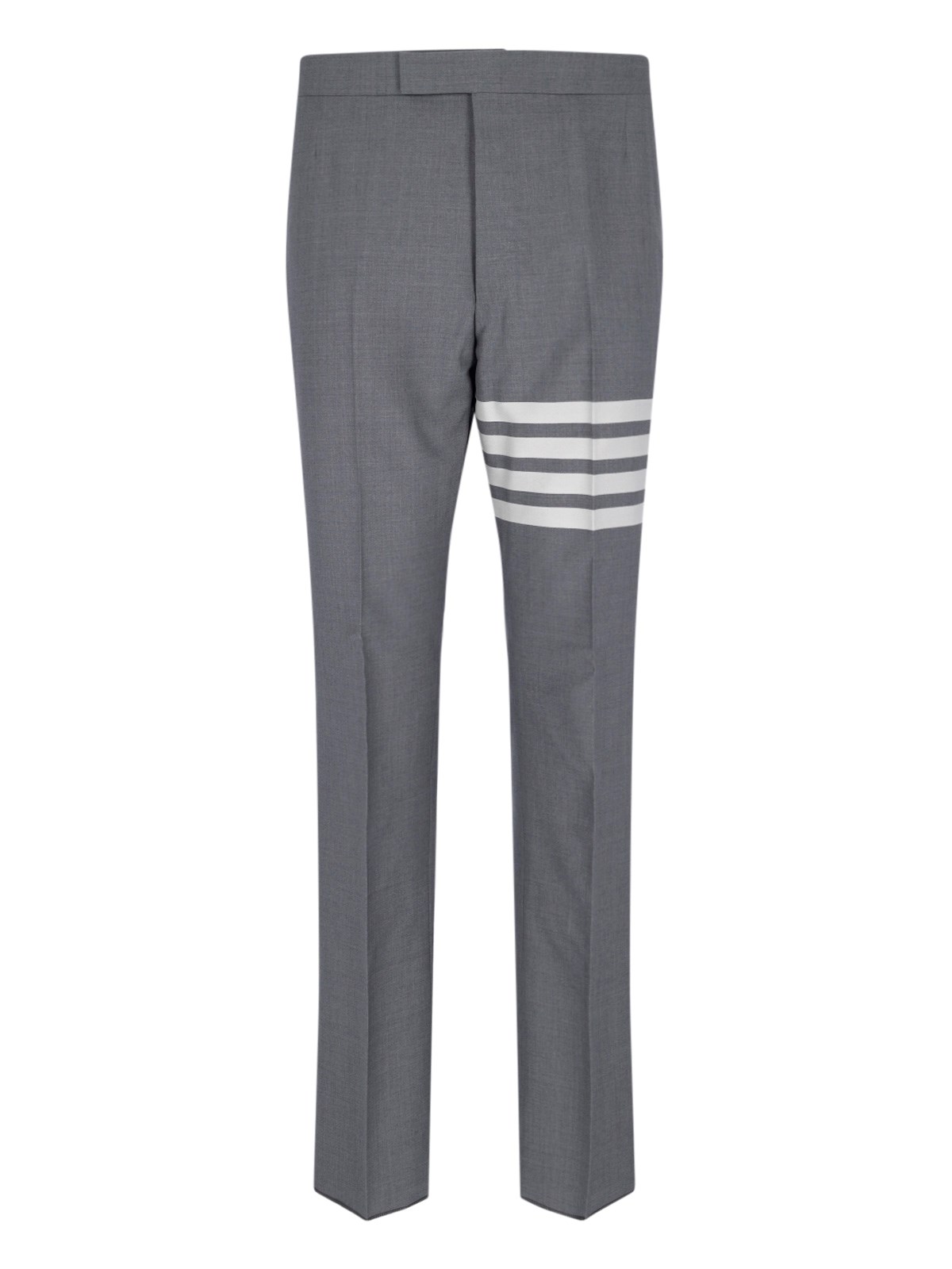 Shop Thom Browne '4-bar' Trousers In Gray