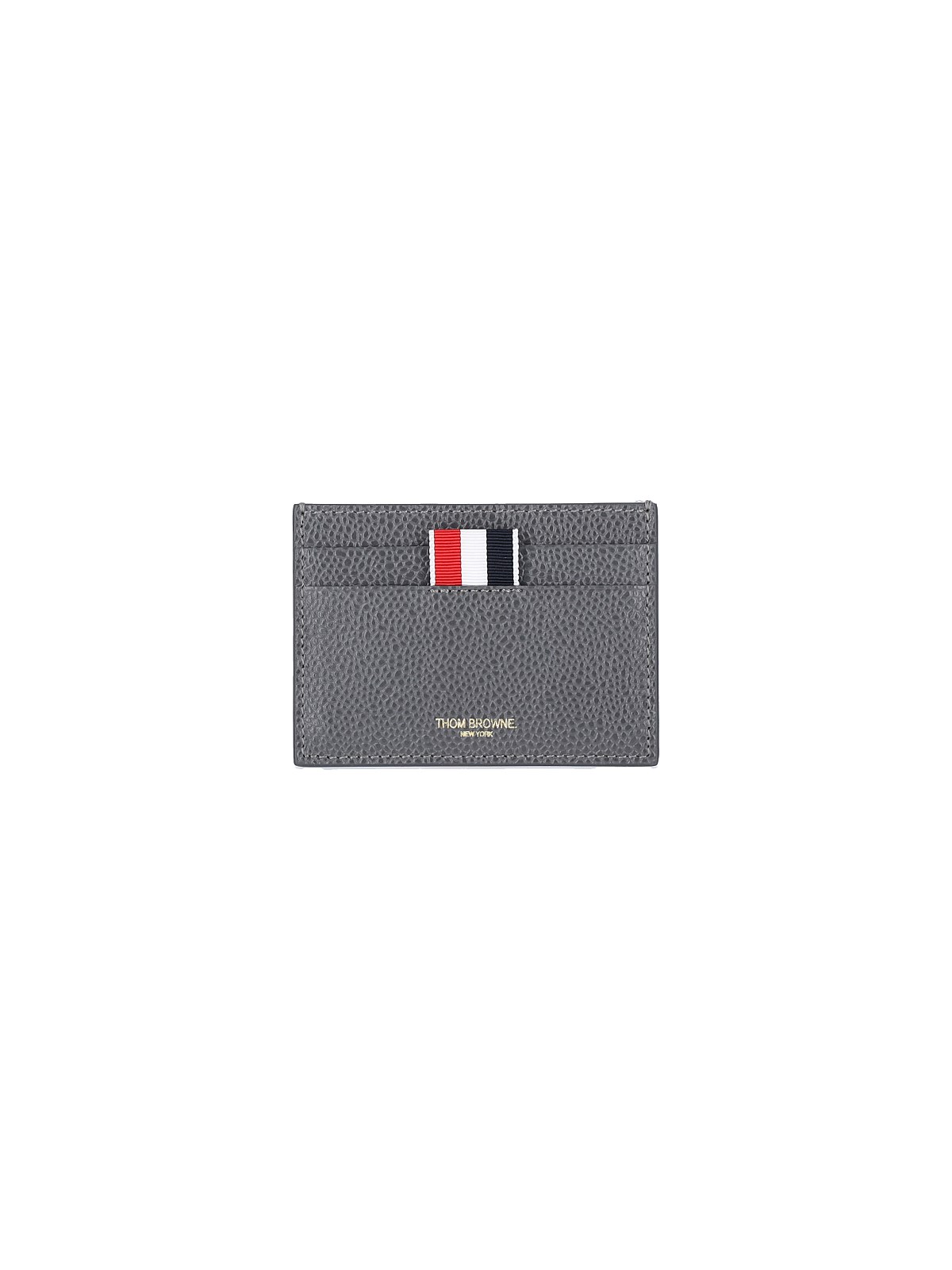 Shop Thom Browne '4-bar' Card Holder In Gray