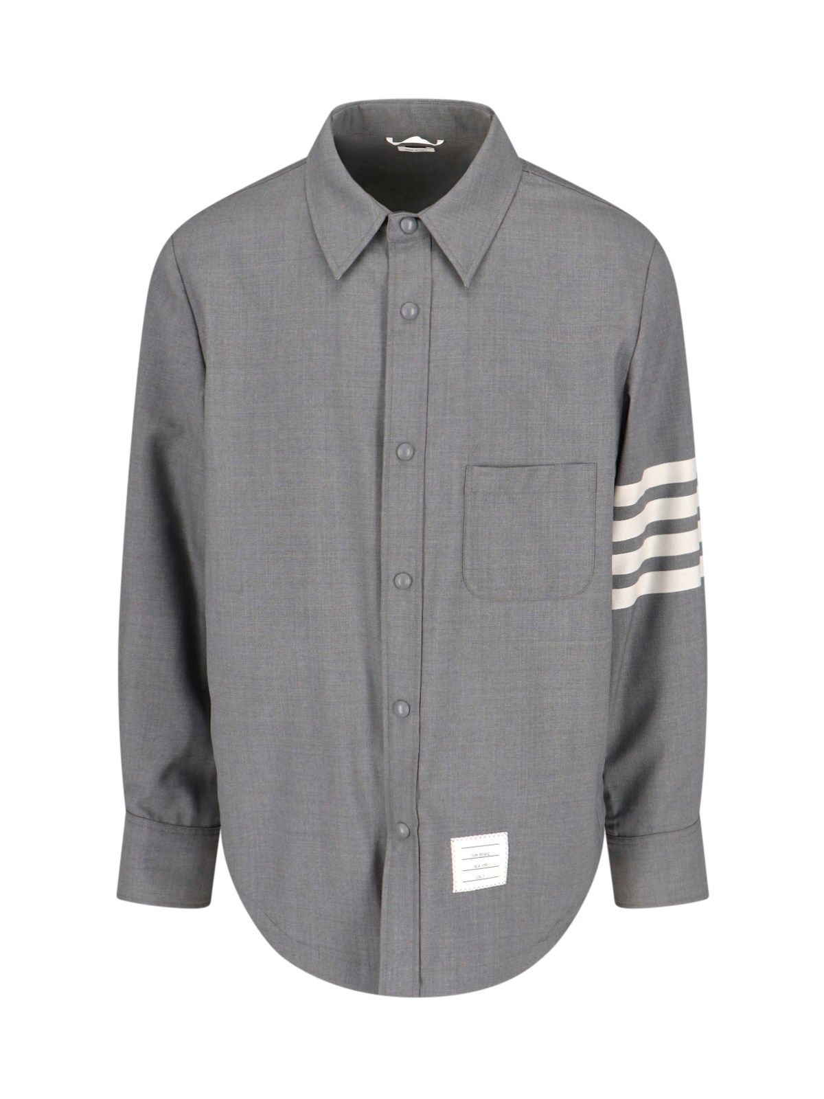 Thom Browne 4-bar Shirt In Gray