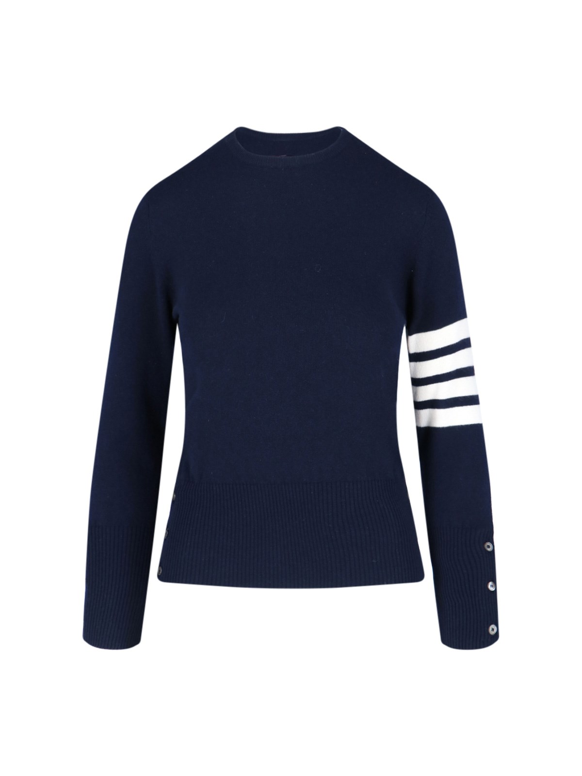 Shop Thom Browne '4-bar' Cashmere Sweater In Blue