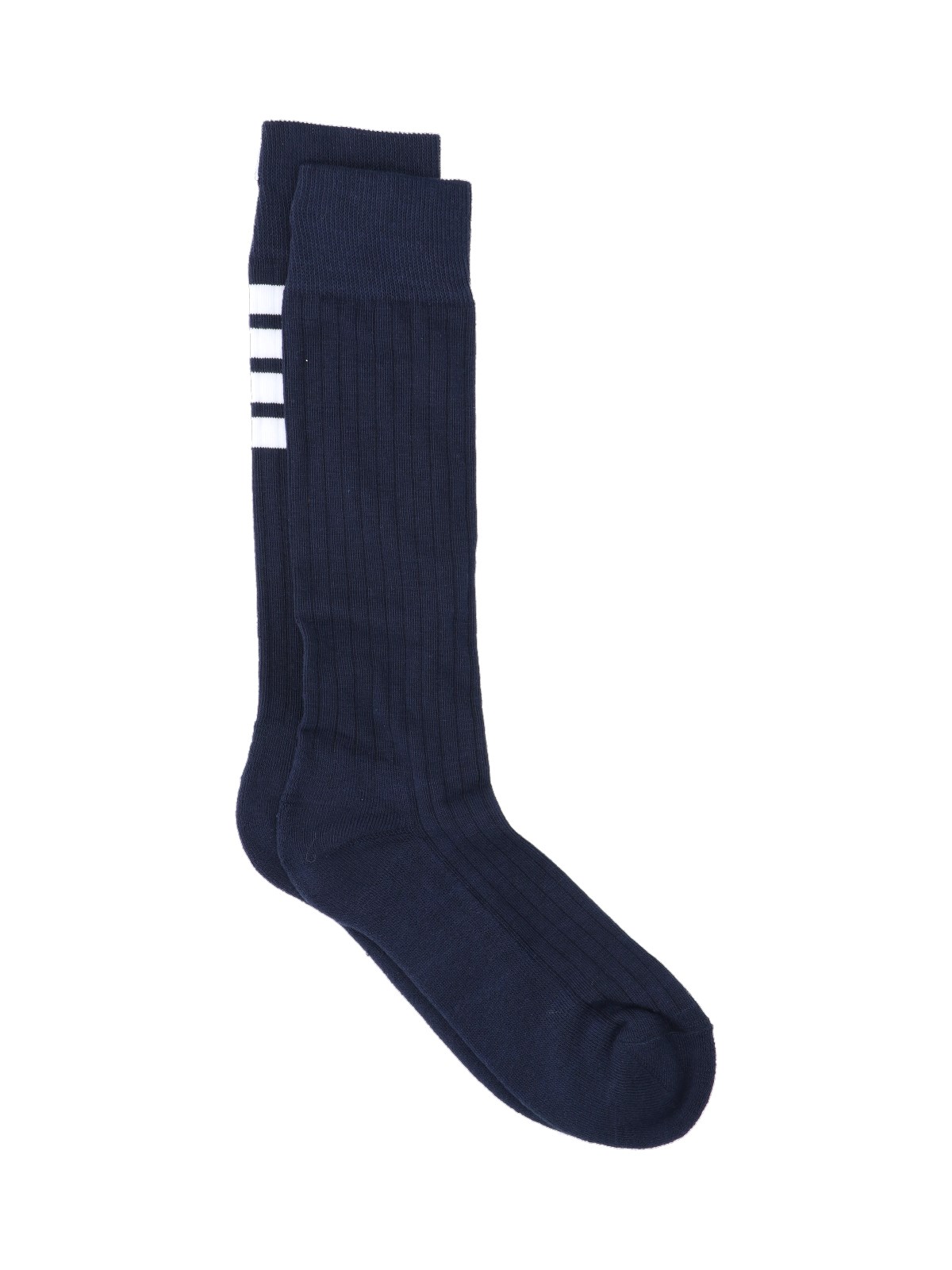 Thom Browne Logo Socks In Blue