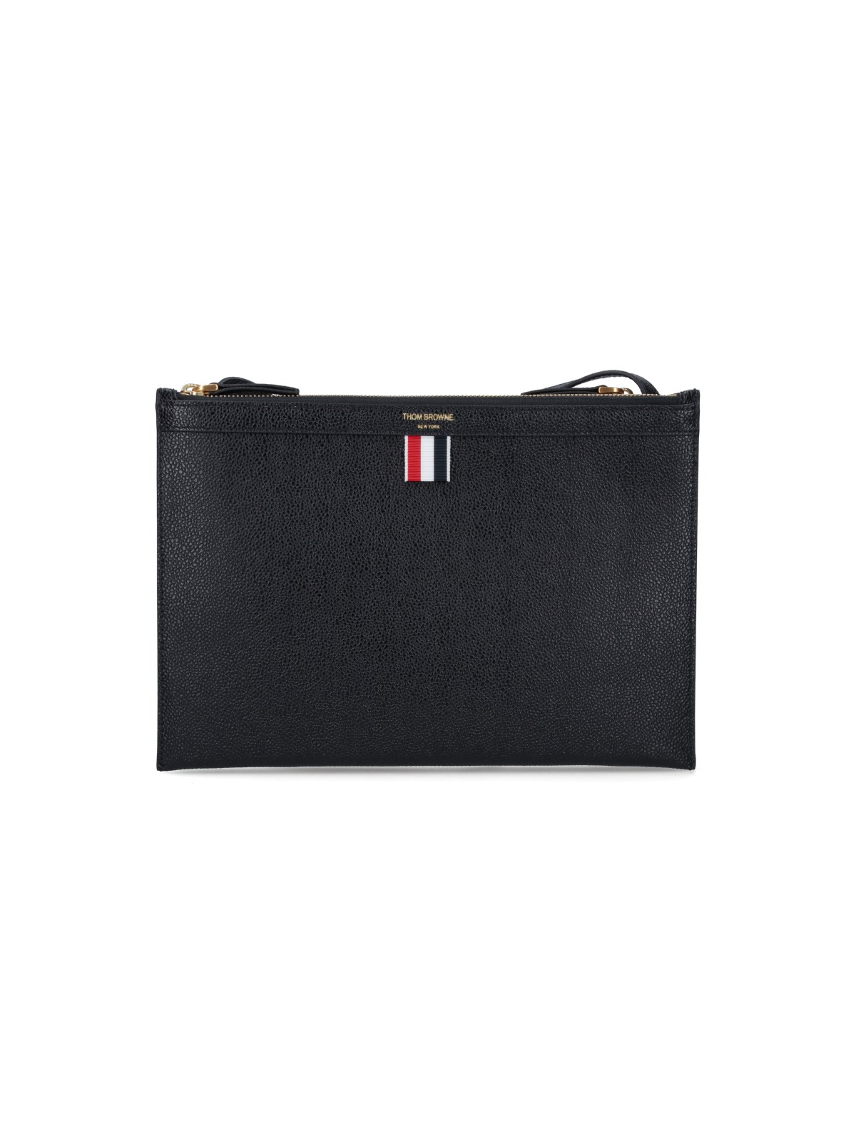 ショルダーバッグ THOM BROWNE Men Shoulder bag Black MAG143B00198 001 Pebble Grain Reporter Bag | Thom Browne