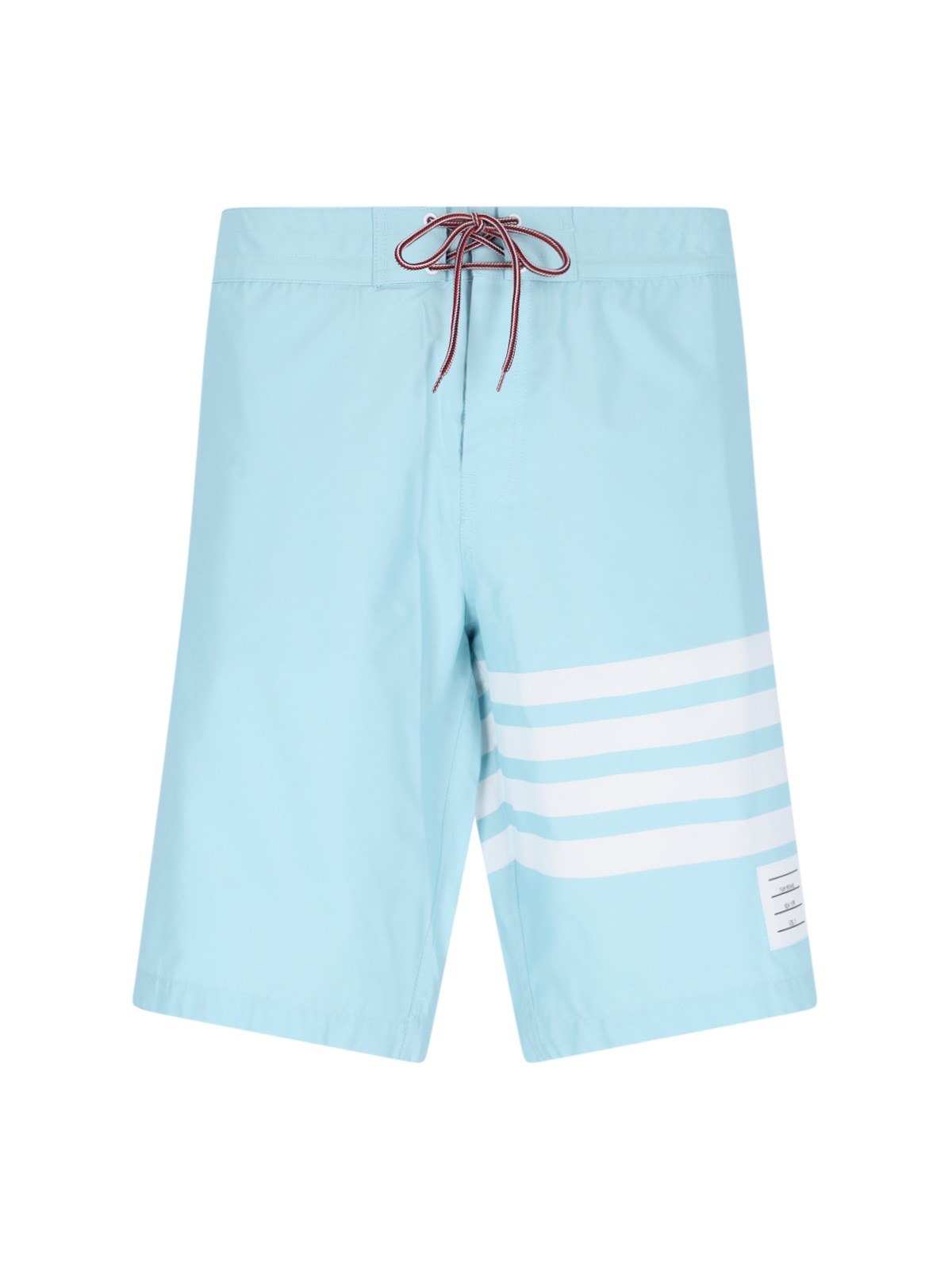 Shop Thom Browne '4-bar' Swim Shorts In Light Blue