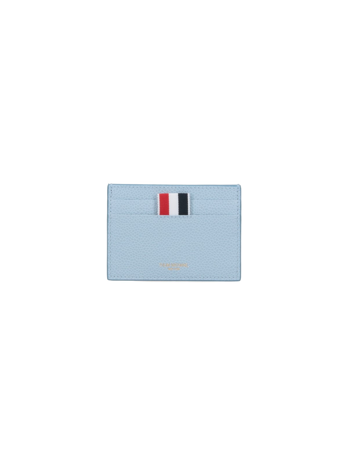 Thom Browne "pebble Grain" Card Holder In Light Blue