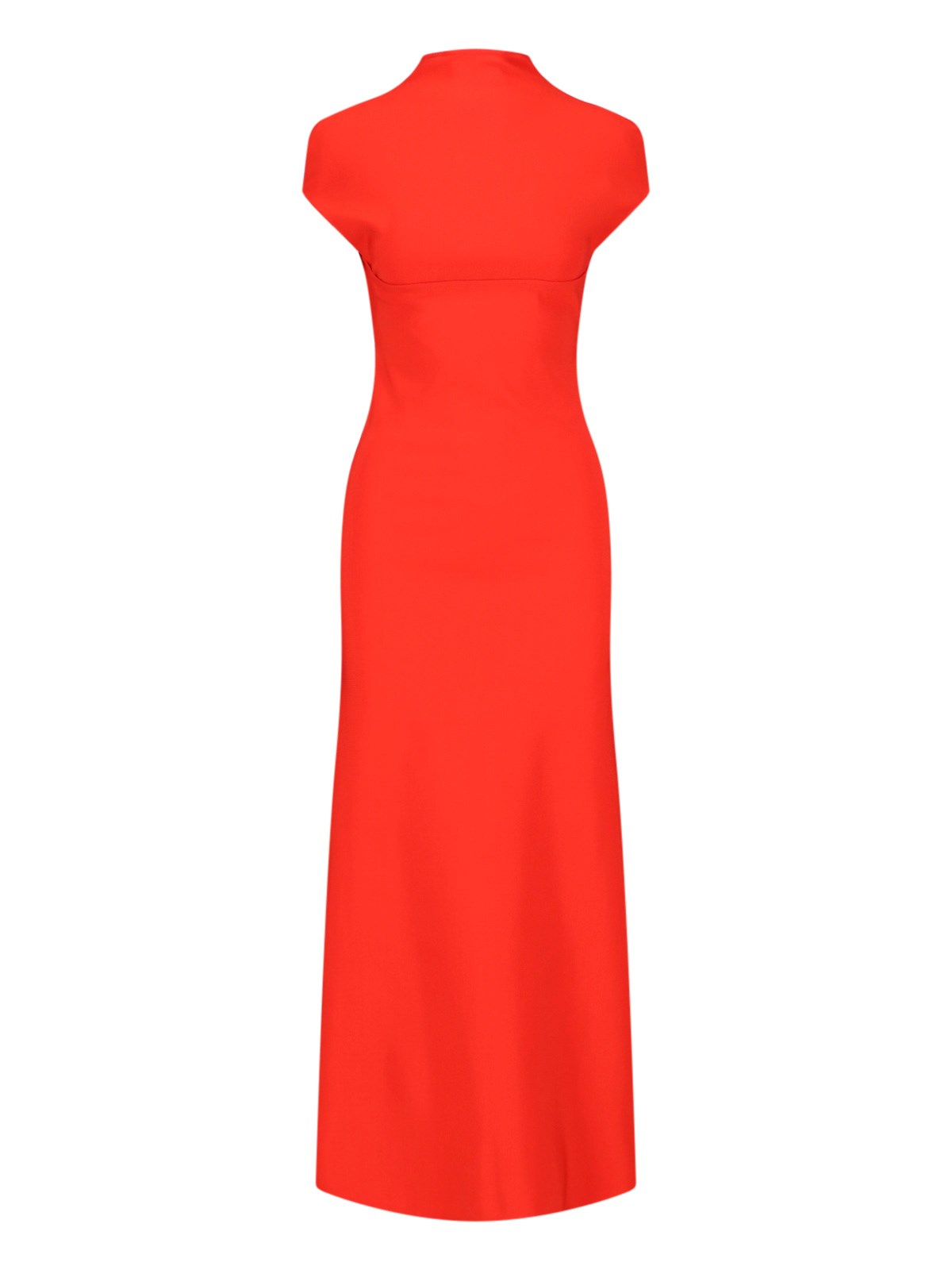Shop Alaïa Maxi Corset Dress In Red