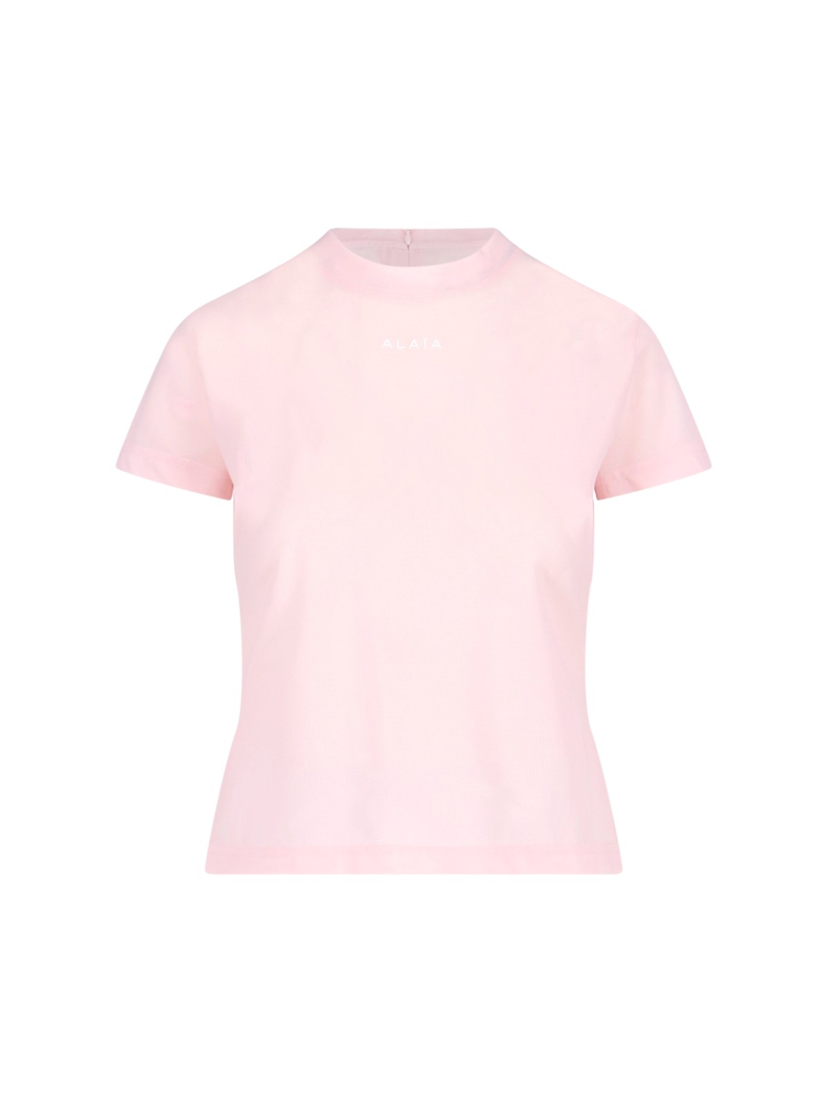 Shop Alaïa Slim Logo T-shirt In Pink