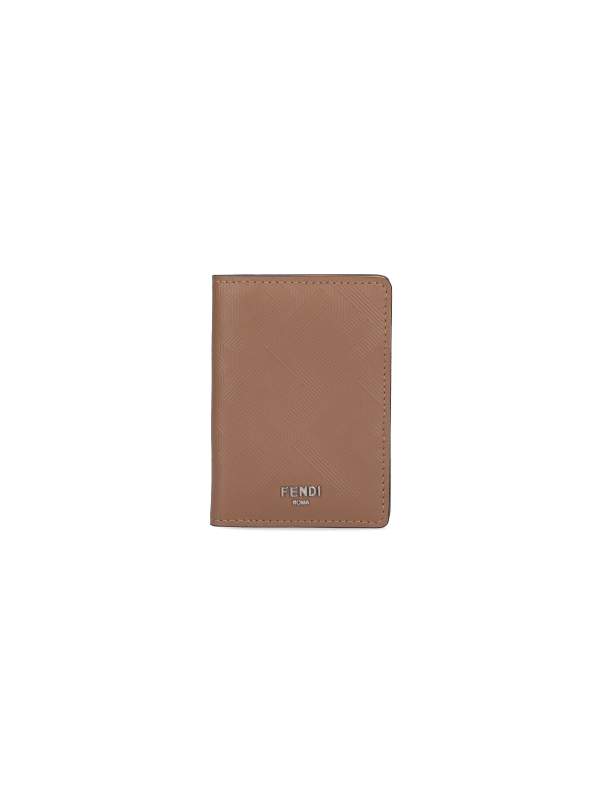 Fendi "shadow" Card Holder In Brown