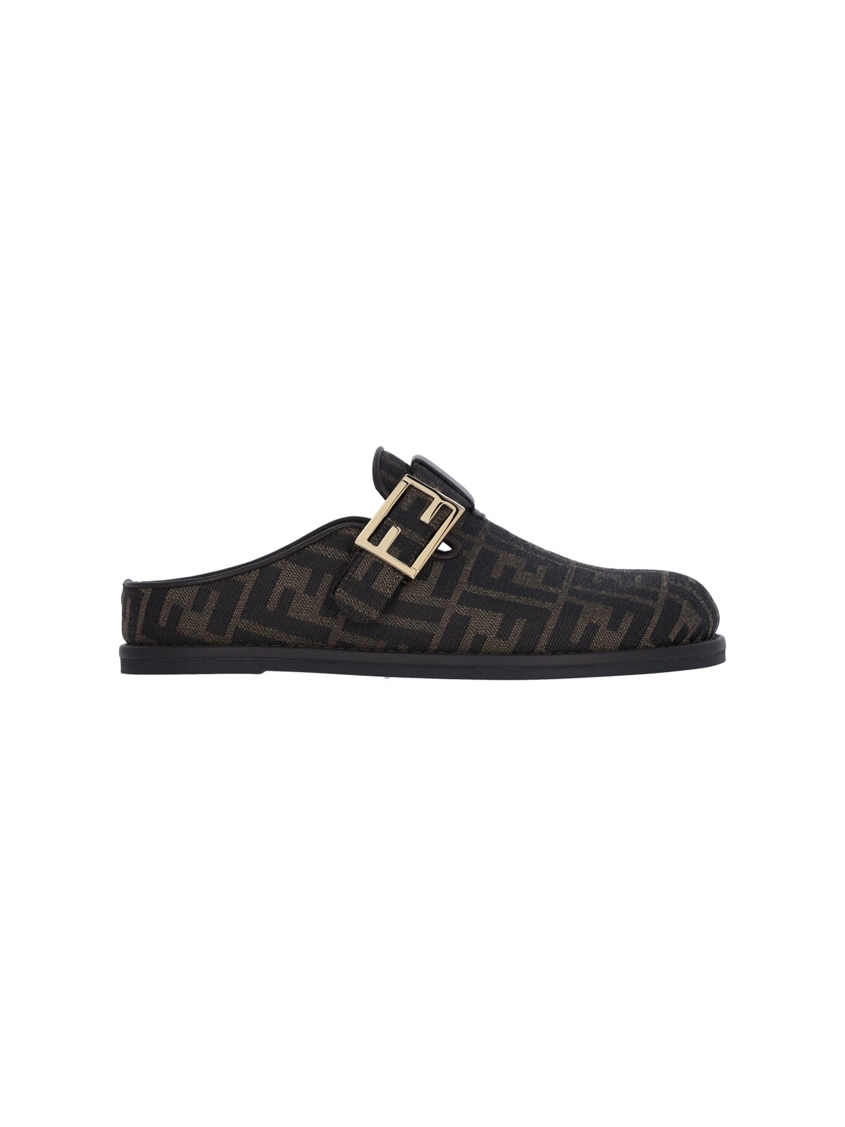 Shop Fendi "feel" Sabots In Brown