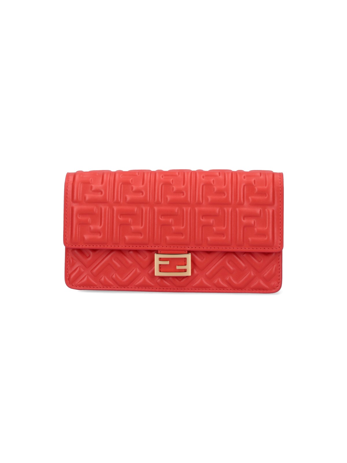 Fendi "baguette" Crossbody Wallet In Red