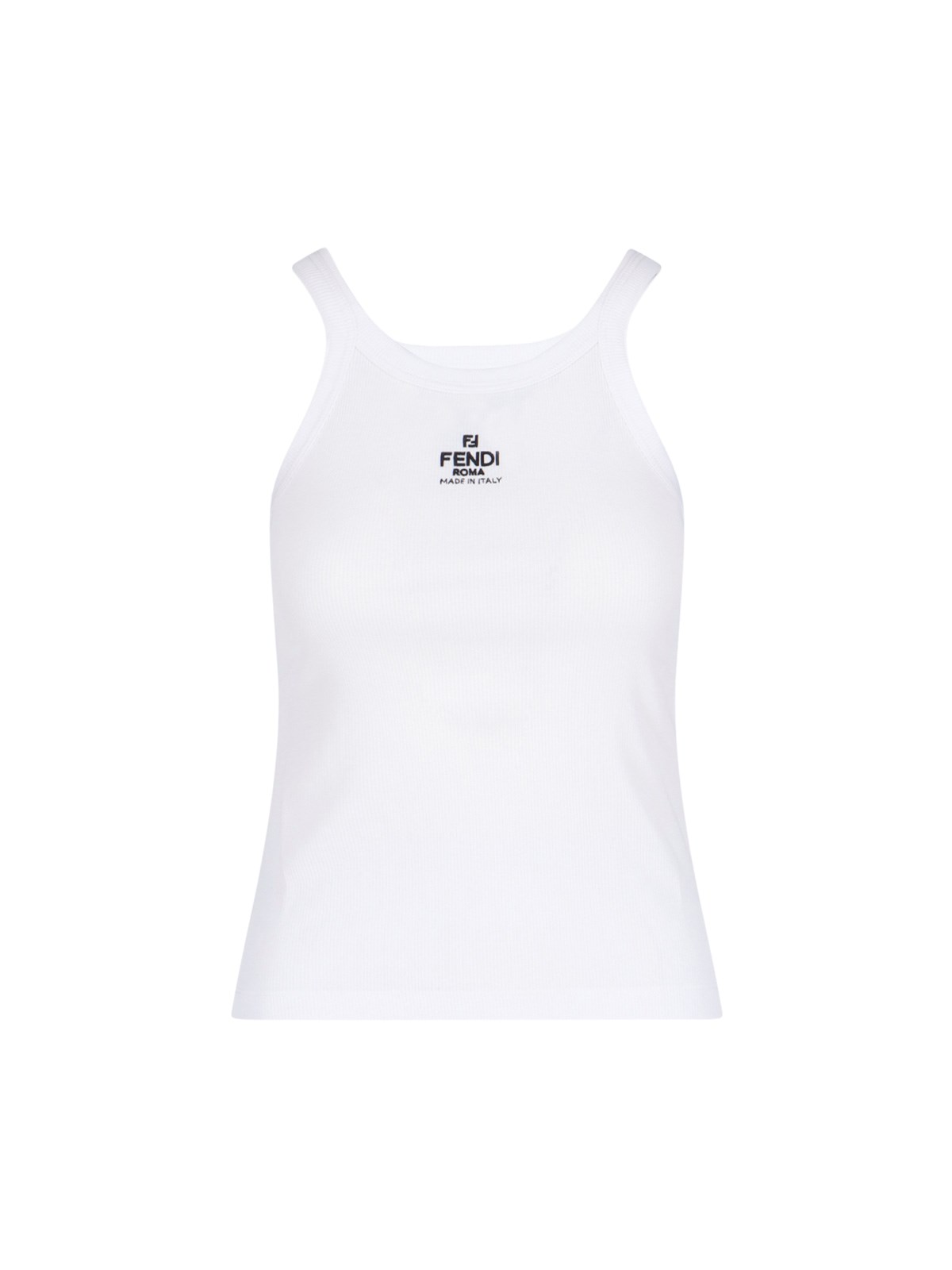Shop Fendi Logo Top In White