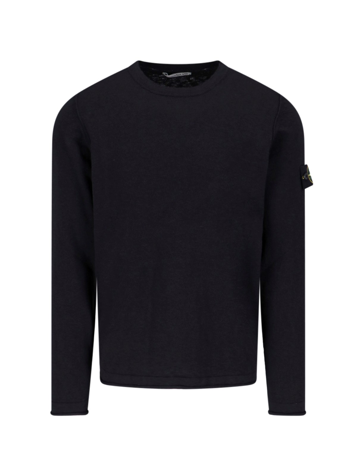 Shop Stone Island Logo Sweater In Black  