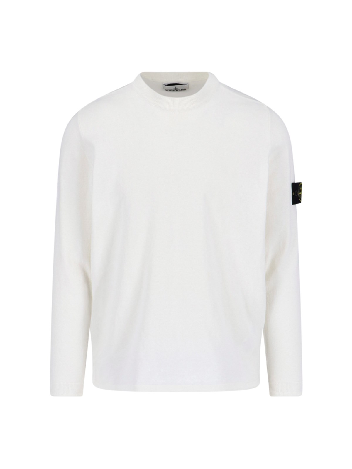 Shop Stone Island Crewneck Sweatshirt In White