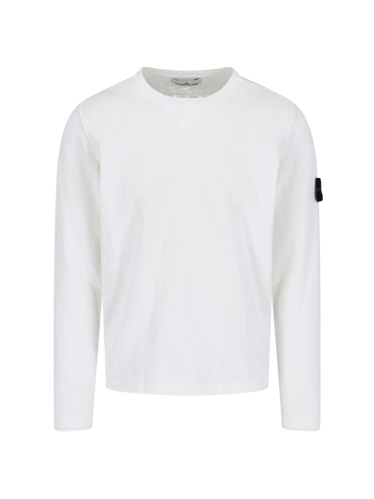 Stone Island Logo Sweater In White