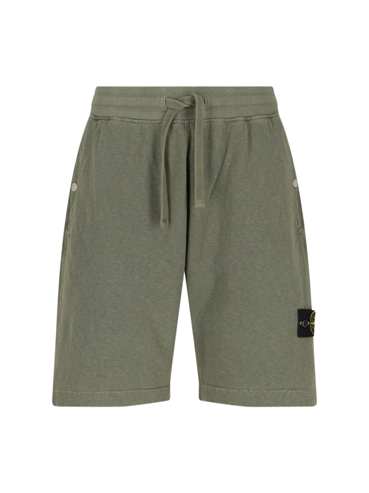 Stone Island '63460 Old Treatment' Shorts In Green