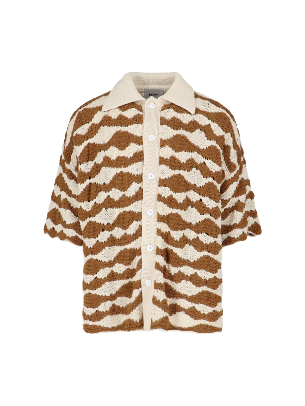 Bonsai Knitted Shirt In Brown