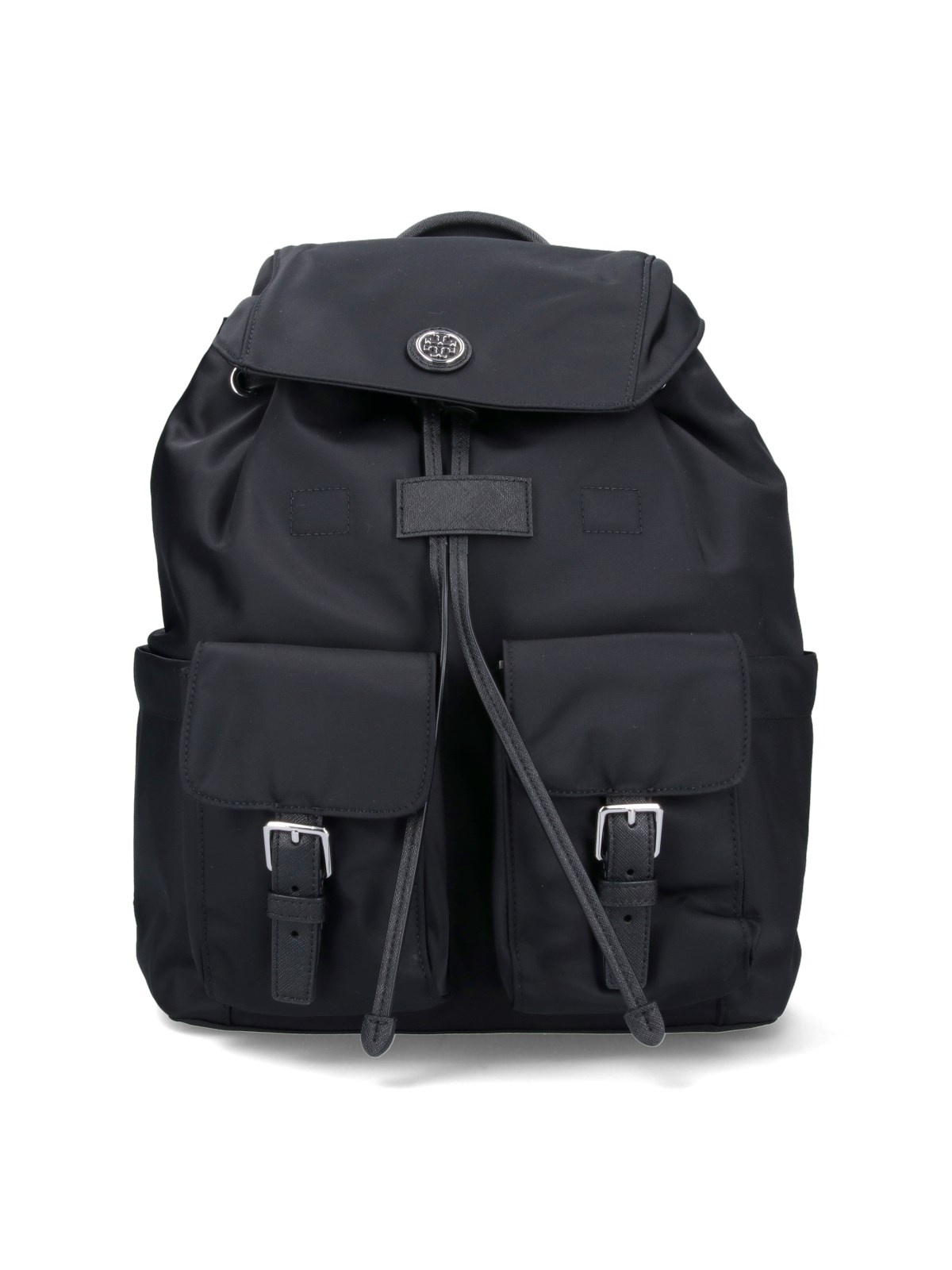Shop Tory Burch Nylon Flap Backpack In Black  