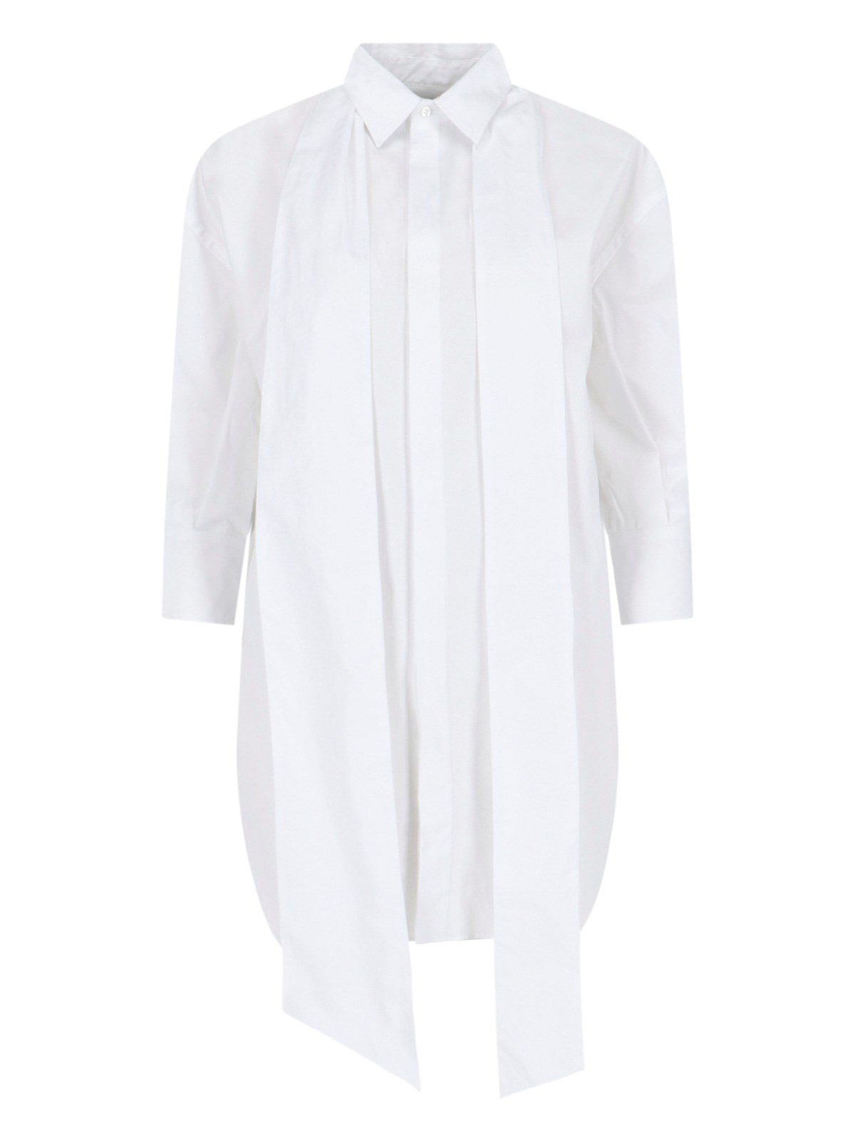 Shop Sa Su Phi Band Detail Shirt In White