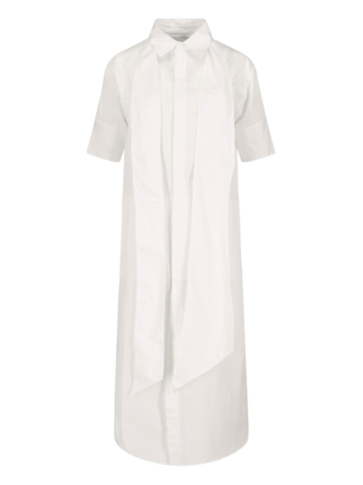Shop Sa Su Phi Band Detail Shirt Dress In White