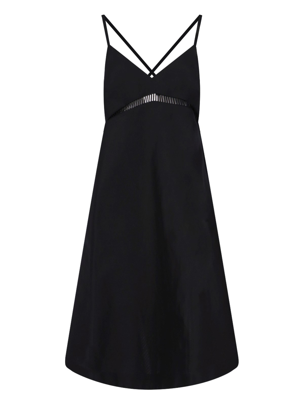 Shop Sacai Crossover Mini Dress In Black  