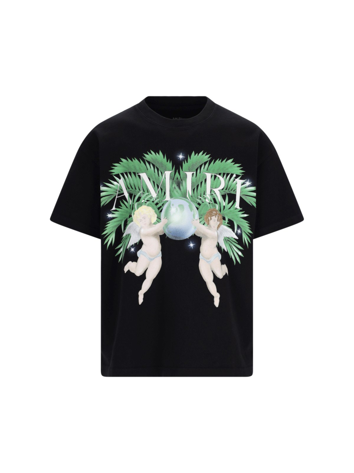 Shop Amiri Angel Print T-shirt In Black  