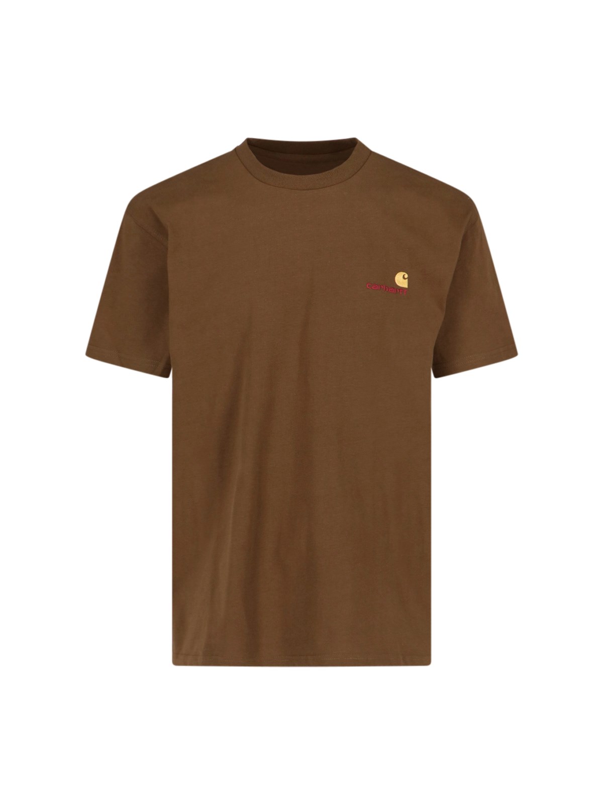Shop Carhartt 's/s American Script' T-shirt In Brown