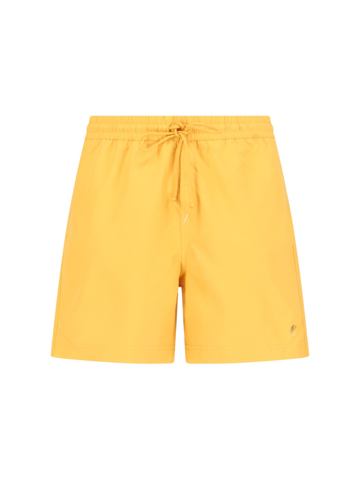 Shop Carhartt 'chase Swim Trunk' Swim Shorts In Yellow